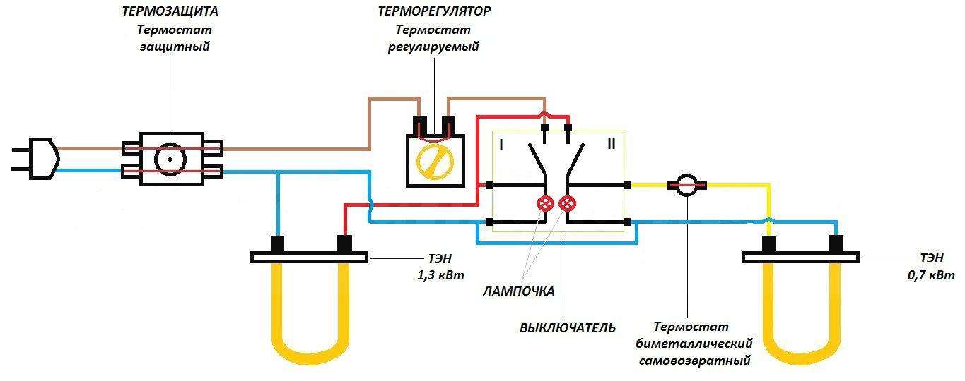 Схема подключения водонагревателя