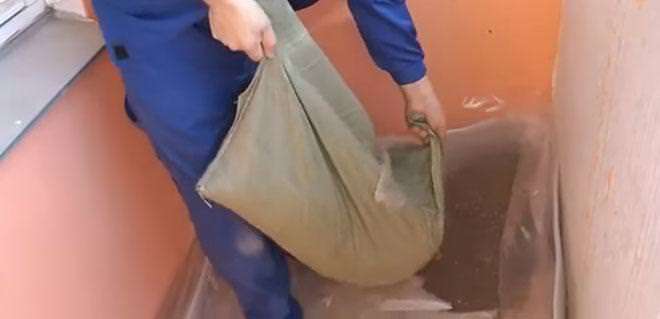 обратная засыпка сухой стяжки