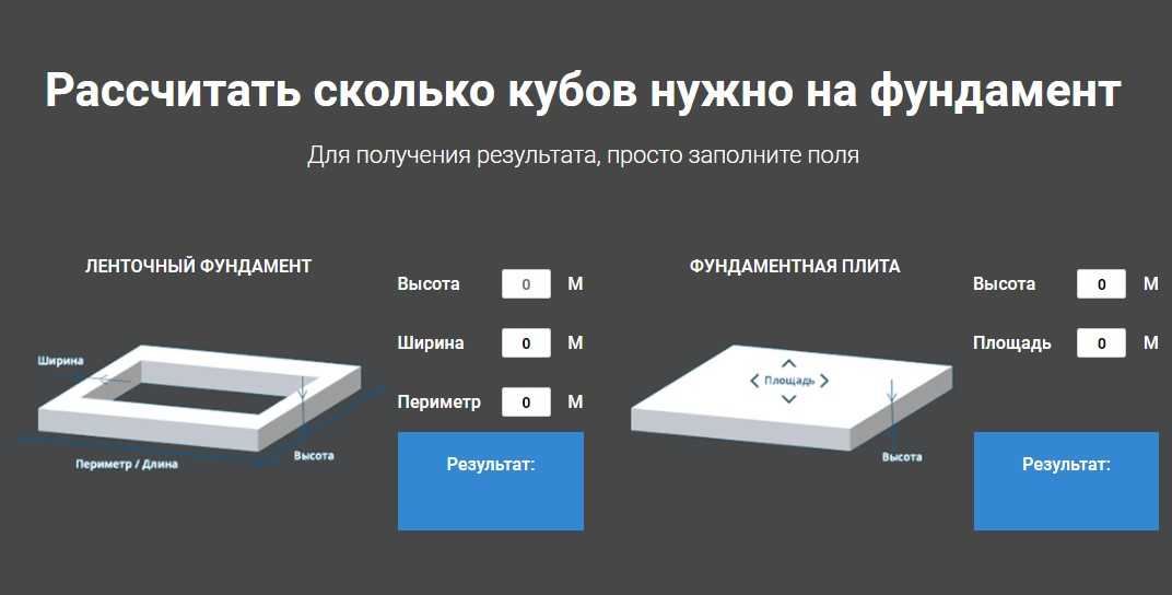 Рассчитайте, сколько кубиков необходимо для строительства фундамента