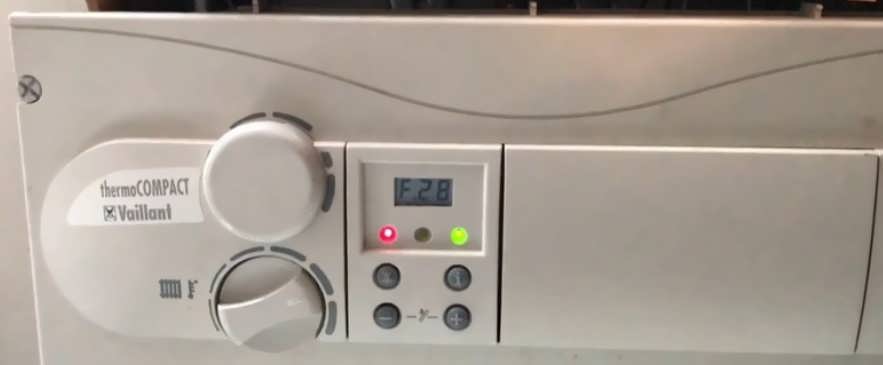 Ошибка котла Vaillant F28