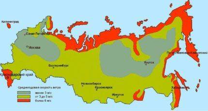 Ветроэнергетические ресурсы в России 