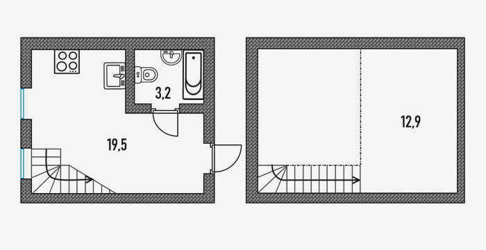 Пример студии площадью 29 м² в "Аквамарине". Фото: unistroyrf.ru