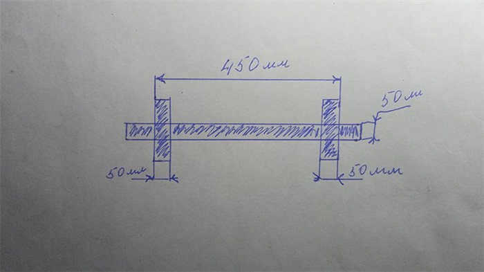 Шаблон из прутьев 50 x 50