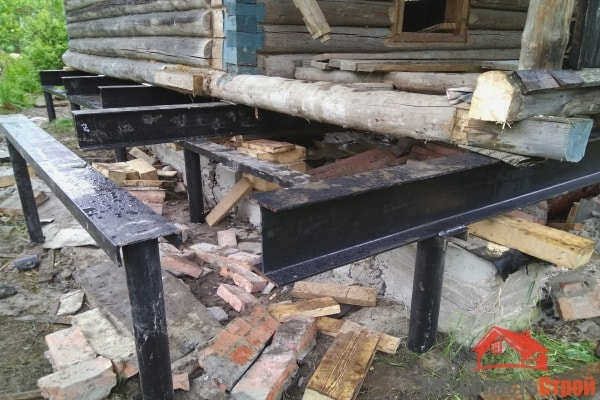 Ремонт фундамента с использованием винтовых свай