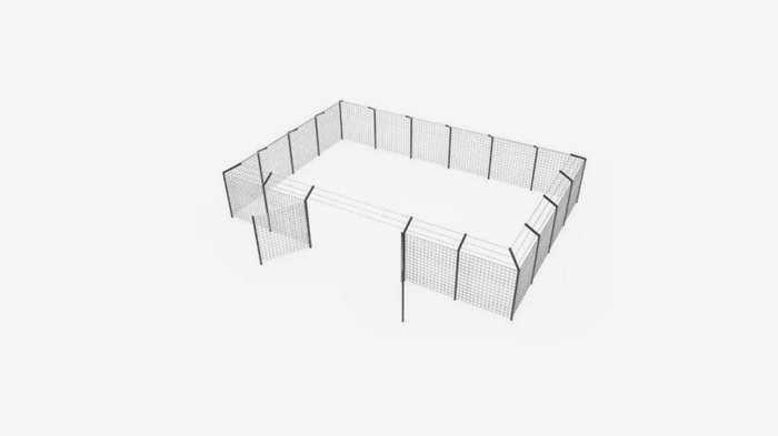 Установка забора из 3d сетки