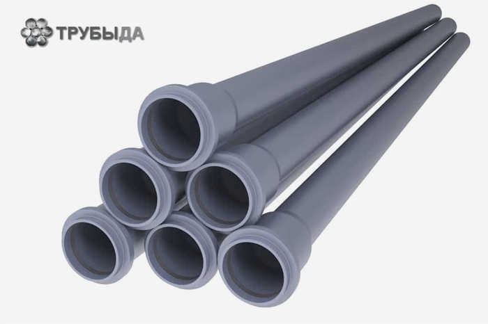 Канализационные трубы из серого ПВХ