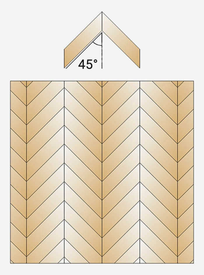 Шеврон 45°