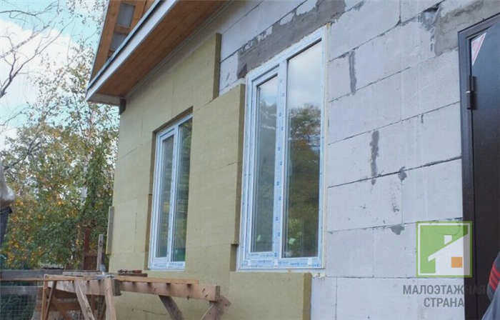 Утепление дома из ячеистого бетона
