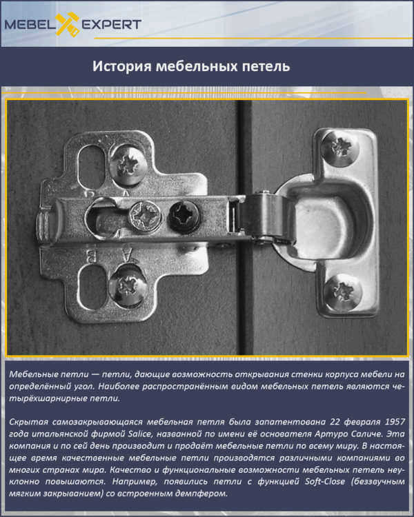 История мебельных петель