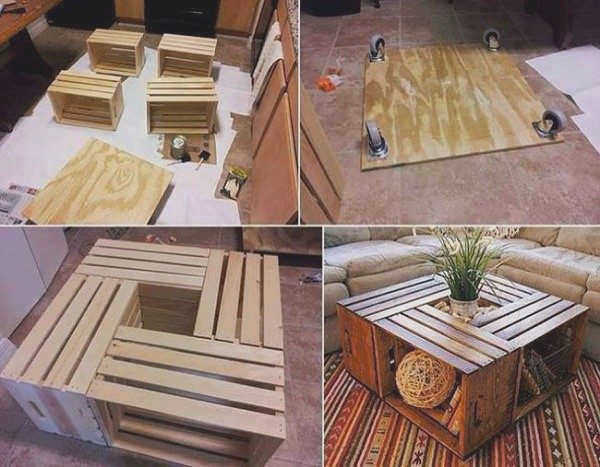 Столик из ящиков