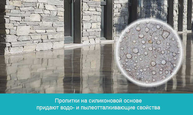 Гидроизоляционные добавки на основе силикона придают гидрофобные и пылеотталкивающие свойства
