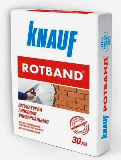 Для толстого слоя хорошо подходит штукатурка Rothband, а для тонкого - штукатурка Knauf Fugenfüller.