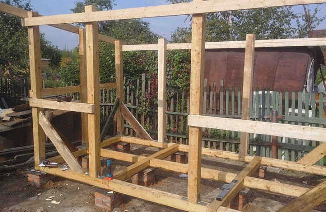 Каркас для дровяного сарая