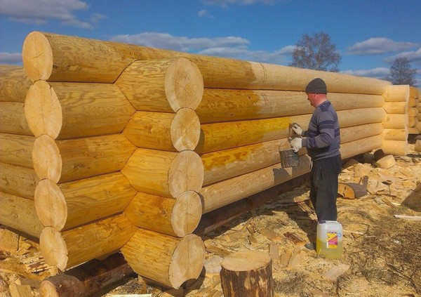 Вазелиновое масло для бревенчатого дома