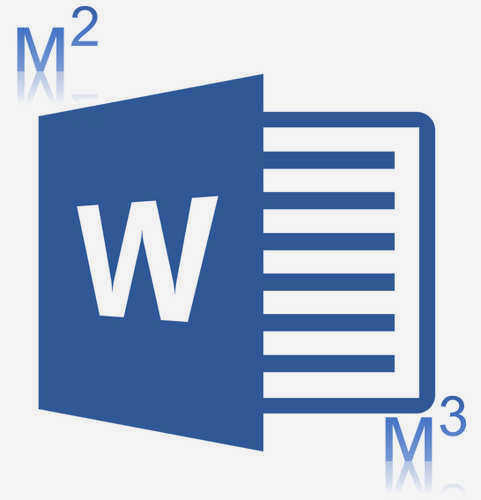 как сделать квадратный метр в word