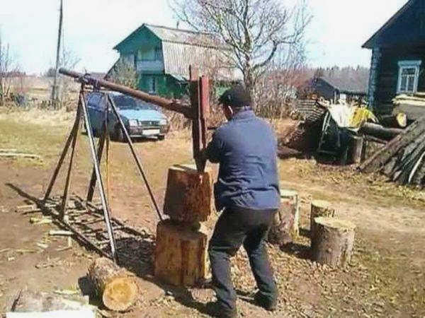 Стационарный дровокол