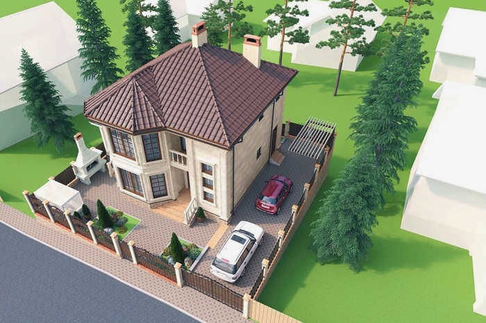 125 квадратных метров на 4 акрах земли.