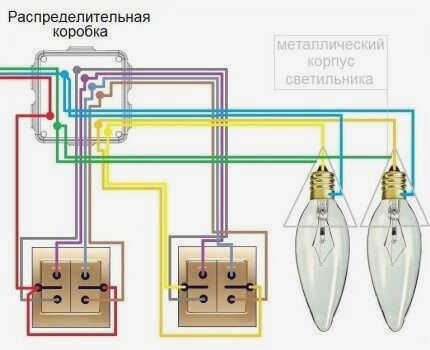 Принципиальная электрическая схема с пороговыми выключателями