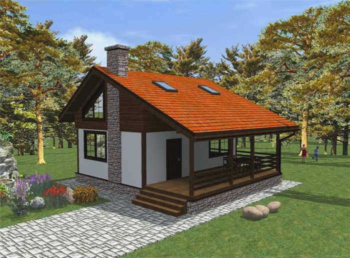 Плоский дом Брюнка, 5 x 8,8 м