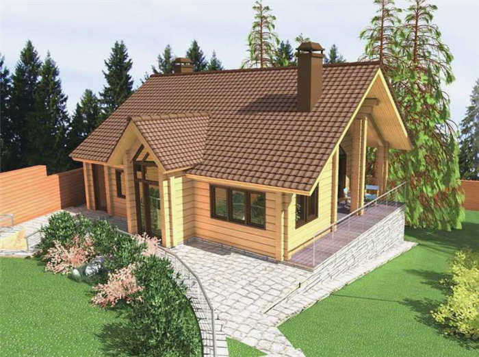 Плоский дом Элиза 14,2 x 7,2 м