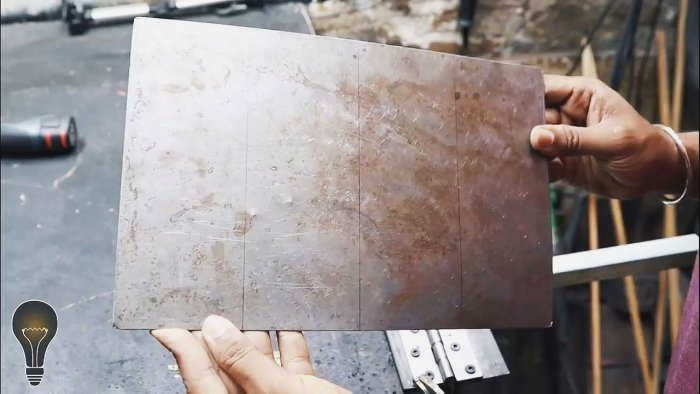 Как сделать листогиб из углового железа и дверных петель