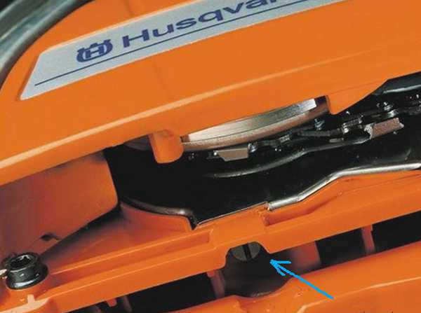 Регулировочный винт на пилах Husqvarna