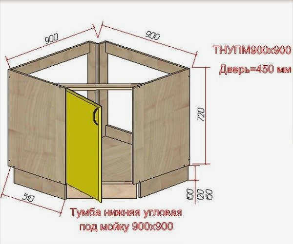 Г-образный кухонный угол