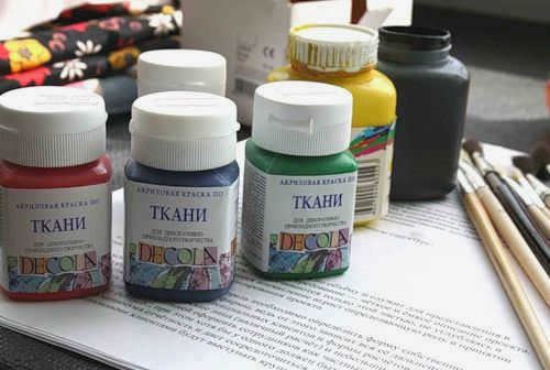 Акриловые краски на ткани