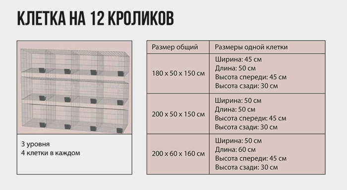 Чертеж клетки для кроликов