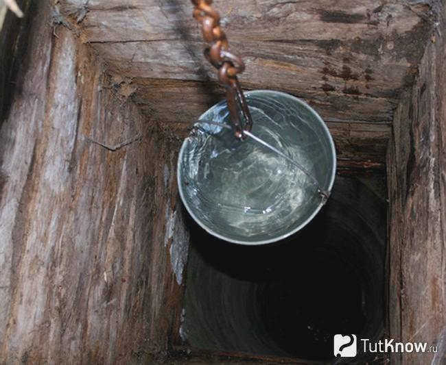 Сезонное уменьшение количества воды в колодце