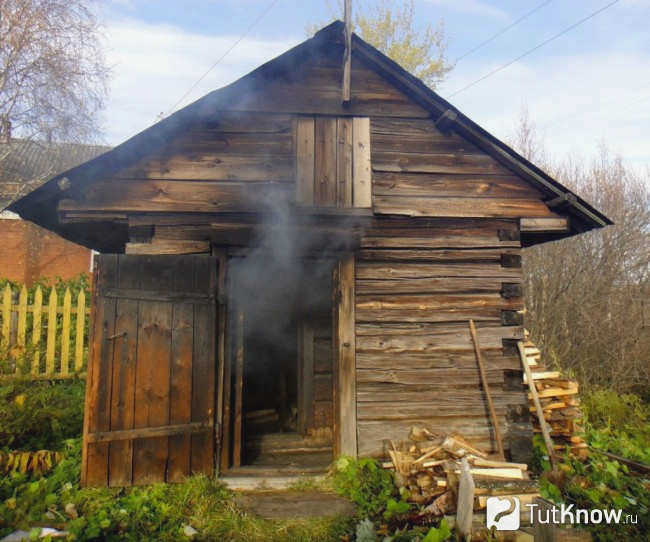 Отопление бани по-черному