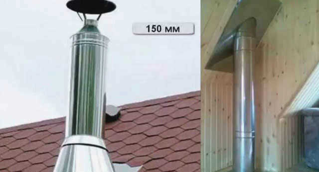 монтаж дымохода в сауне