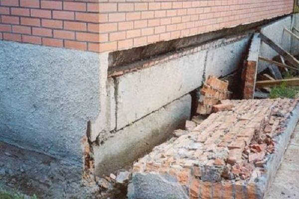 Фундамент разрушается 