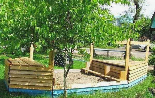 Интересный дизайн песочницы на сайте