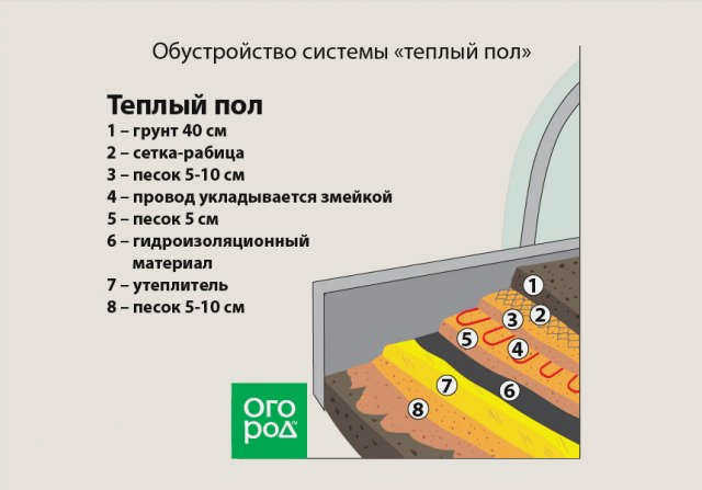 Теплица сохраняет тепло, несмотря на снег.