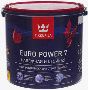 Tikkurila Euro 7 Power - моющаяся краска с гарантией