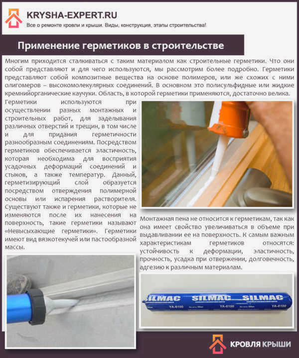 Применение герметиков в строительной отрасли