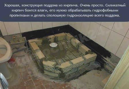 Кирпичный душ