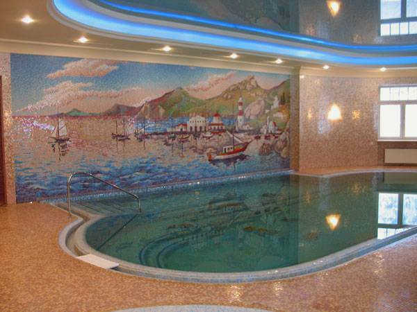 Бассейн, мозаика