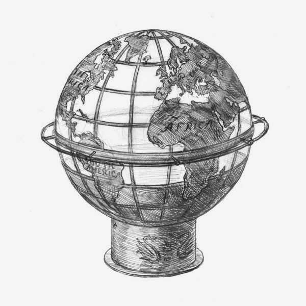 Эскиз открытого камина 