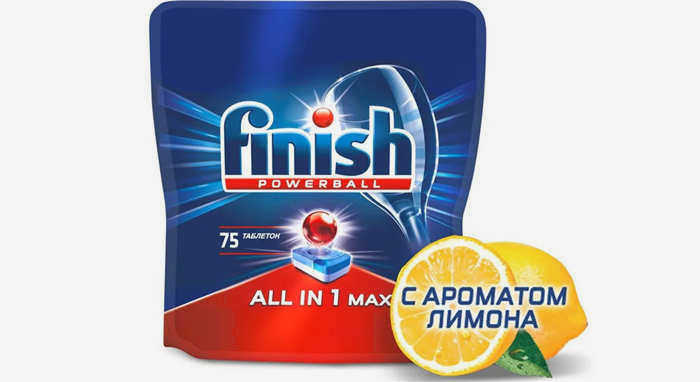 Таблетки Finish All In One Lemon