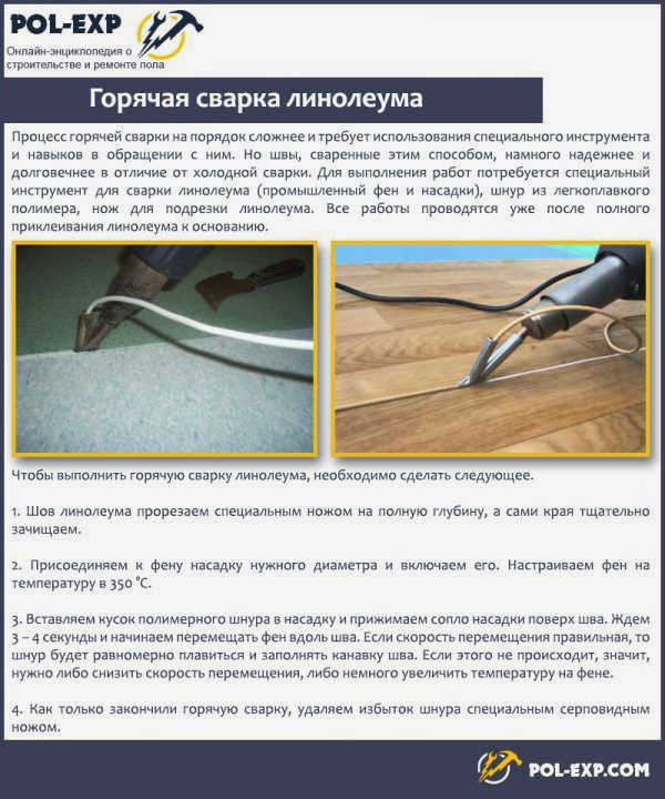 Сварка линолеума