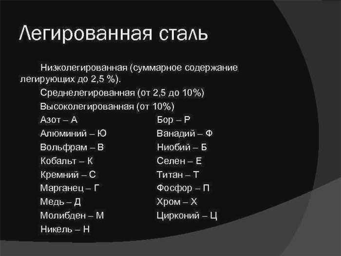 Низколегированные стали