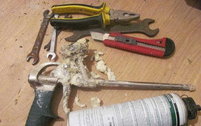 Неисправности пистолета для пены