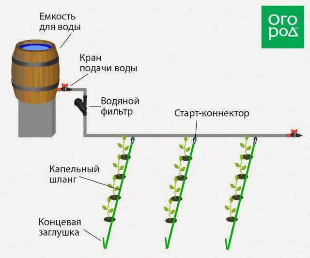 Капельное орошение - схема 3 