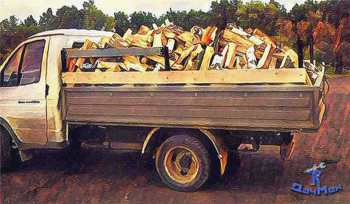 Сколько дров помещается в Газель