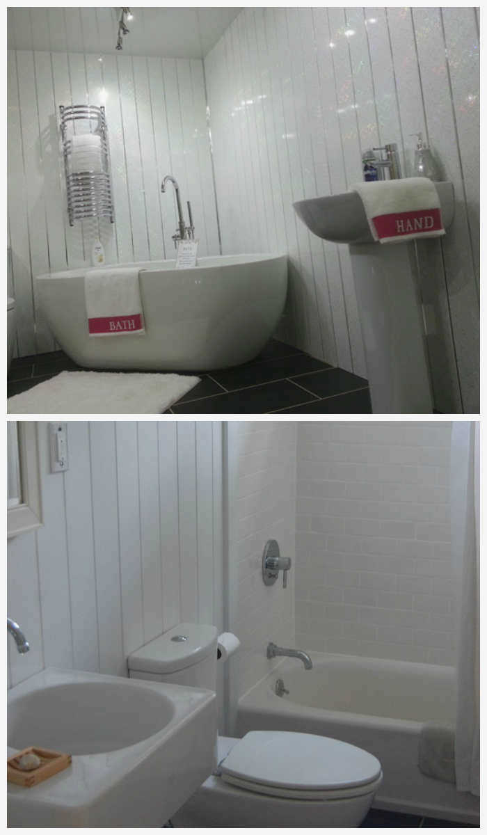 Фото отделки ванной комнаты пластиковыми панелями