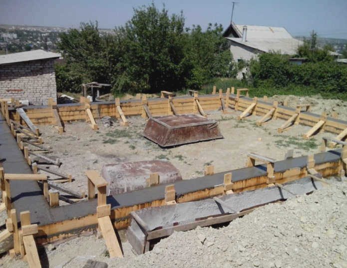 Фундамент с опалубкой