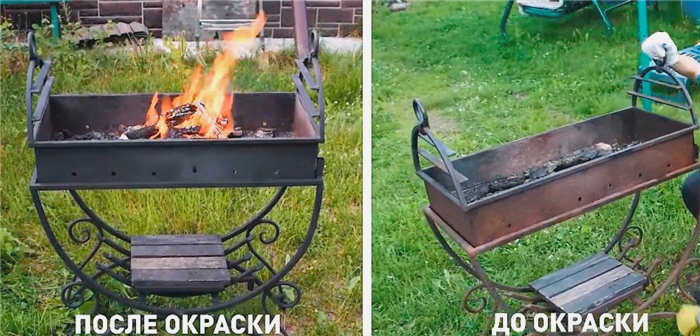 Подготовленная окрашенная решетка