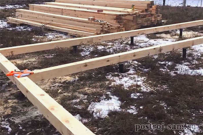Нижняя связь деревянно-каркасного дома